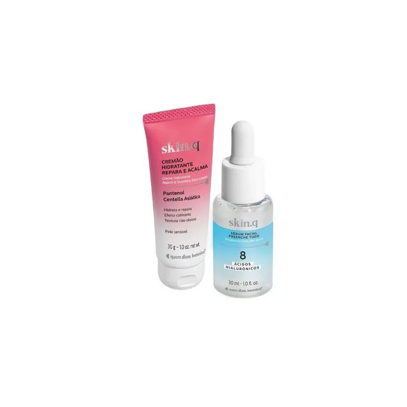 Combo Skin.q: Sérum Preenche Tudo 30ml + Cremão Repara E Acalma 30ml