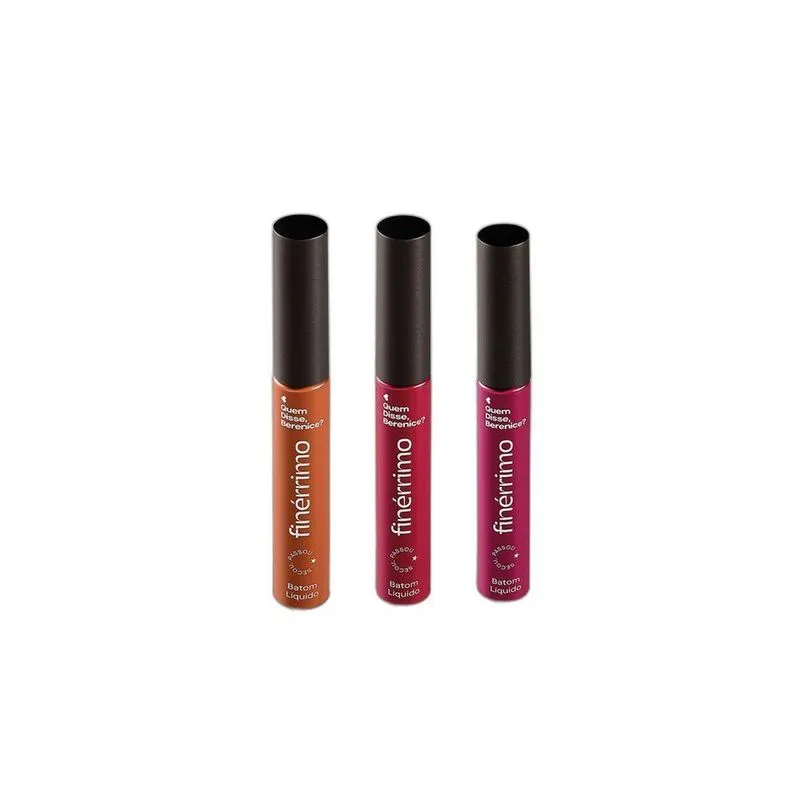 Combo Batom Finérrimo: Malva 5ml + Vinho 5ml + Terracota 5ml