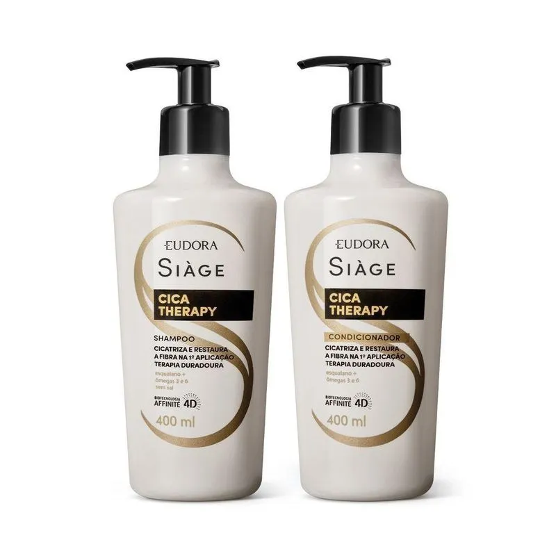 Combo Siàge Cica-therapy: Shampoo 400ml + Condicionador 400ml