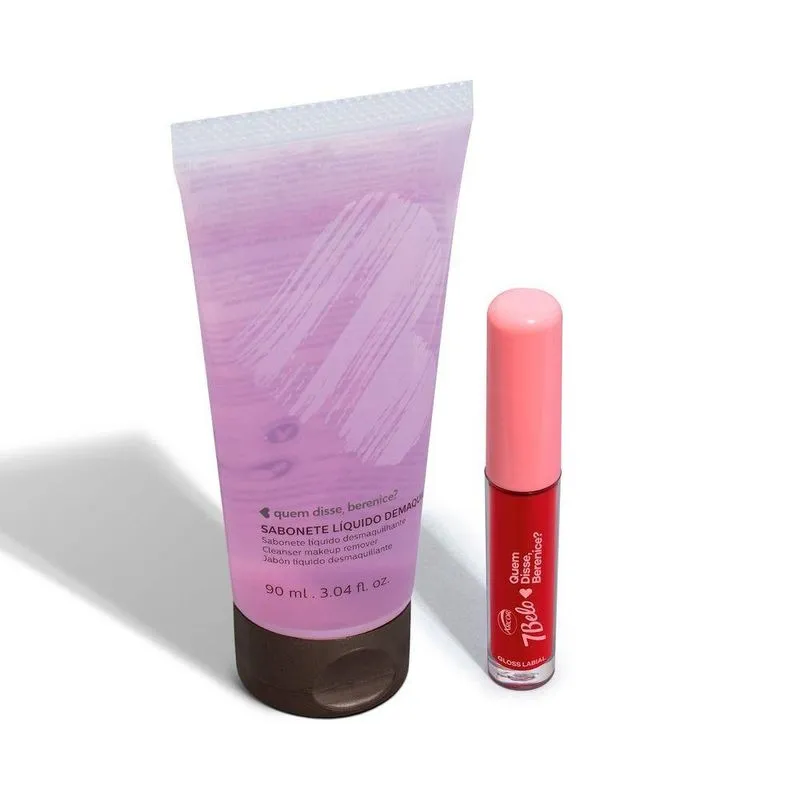 Combo Gloss Labial 4ml + Sabonete Líquido Demaquilante 90ml