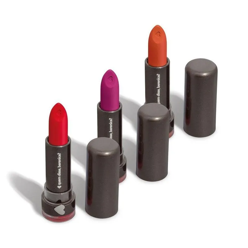 Combo Batons Mates E Hidratantes Laranja 3,8g + Rosa Magentex 3,8g + Vermelho Framboesita 3,8g