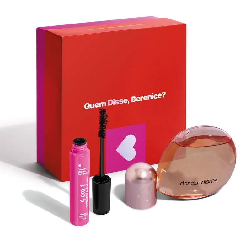 Combo Presente Dos Sonhos: Eau de Parfum Desobediente 100ml + Máscara Para Cílios 10g + Caixa de Presente