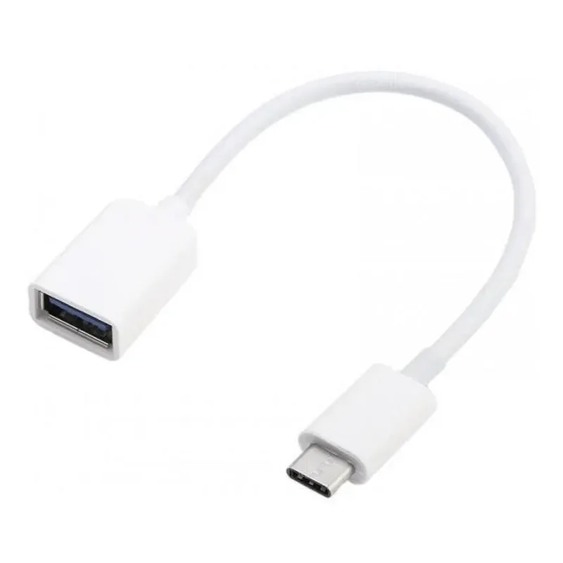 Adaptador Otg Tipo C Para Celular E Tablet Branca