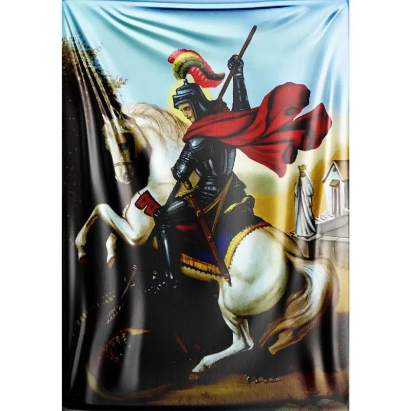 Bandeira São Jorge 70Cm X 100Cm Em Tecido Poliéster