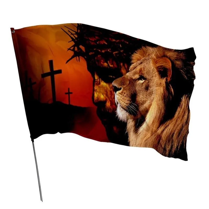 Bandeira Jesus Cristo Leão Da Tribo De Judá 1,50M X 1M