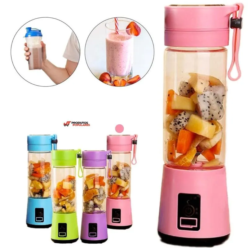 Garrafa Mixer Liquidificador Copo Portátil Recarregável Usb Mini Liquidificado Portatil