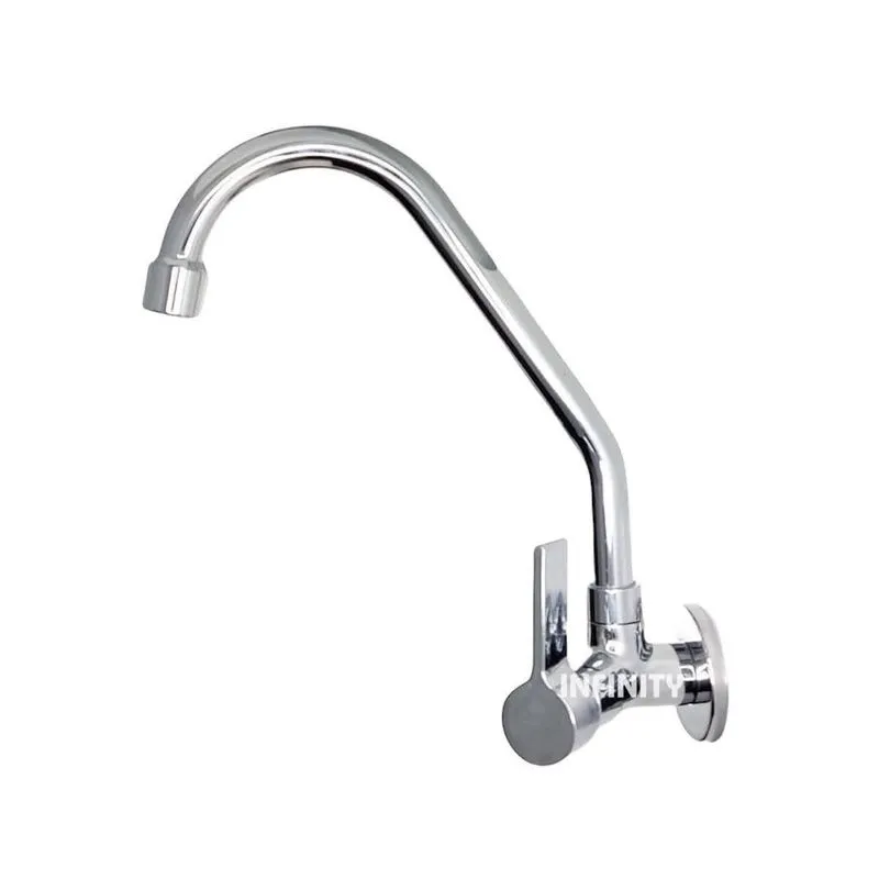 Torneira Cozinha De Parede Metal Bica Móvel Alavanca C-65abs