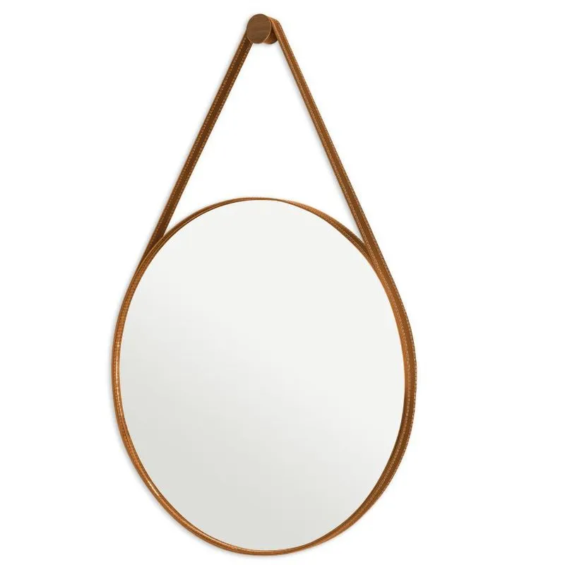 Espelho Adnet Para Banheiro Antigo 60cm +pino Suporte Caramelo