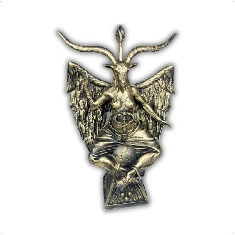 Baphomet Dourado 26cm Alt. - Resina