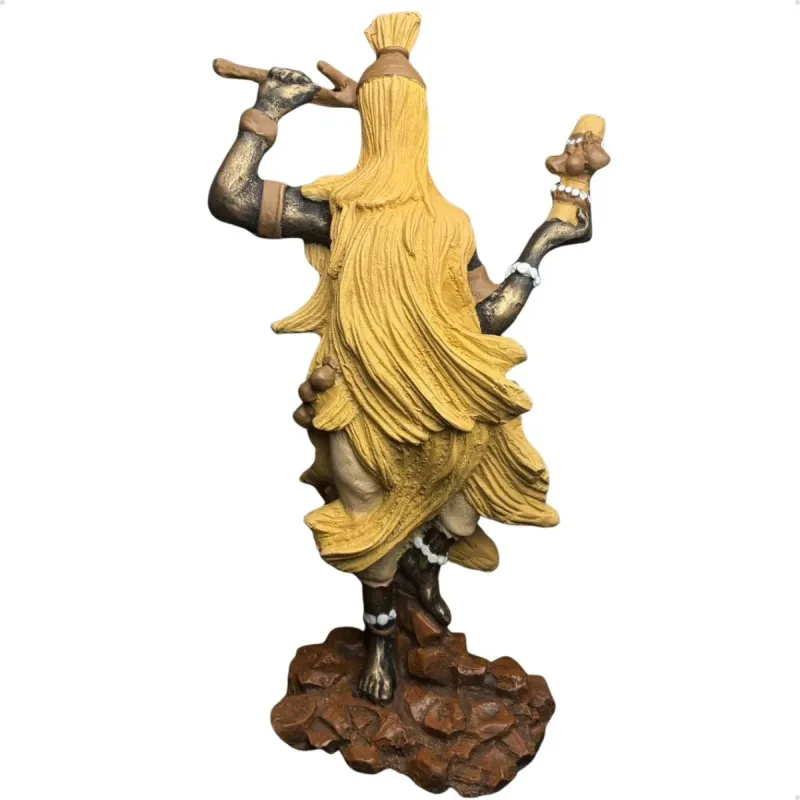 Obaluaê Dourada 26cm Alt. - Resina - Umbanda Candomblé
