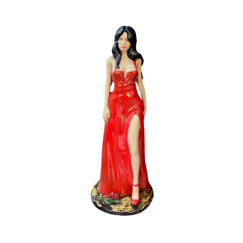 Pomba Gira Menina Vermelha 24cm Alt. - Resina - Umbanda Candomblé
