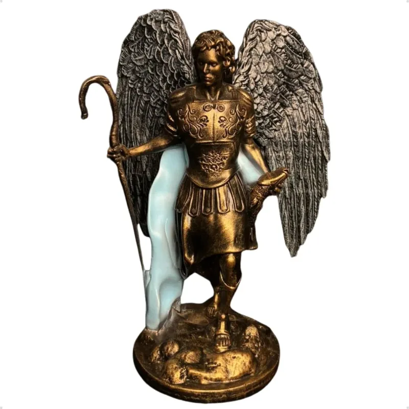 Arcanjo Rafael Dourado 27cm Alt. - Resina