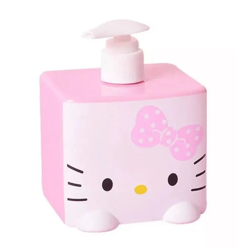 Potinho Frasco Saboneteira Infantil Pump Gatinho Rosa 300 Ml
