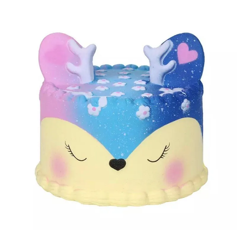 Squishy De Apertar Fidget Toy Bolo Recheado Rena Azul