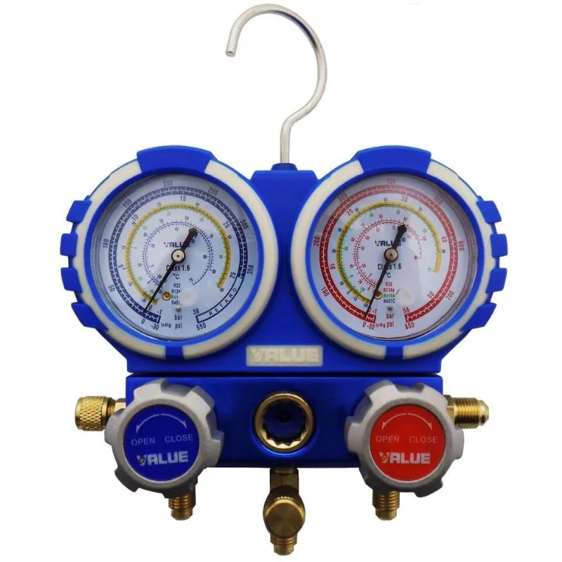 Manifold Profissional Eos R410 R134 R407 R22 Kit Manômetro
