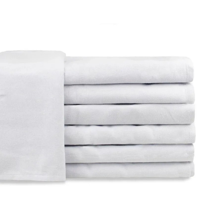 Kit Com 30 Panos De Prato Branco Liso Grosso 50x68cm