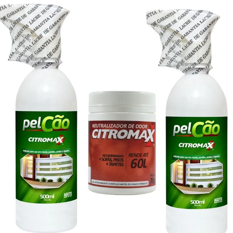 Kit 2 Repel Cão Spray + 1 Neutraliza Odor Na Casa Rende 16