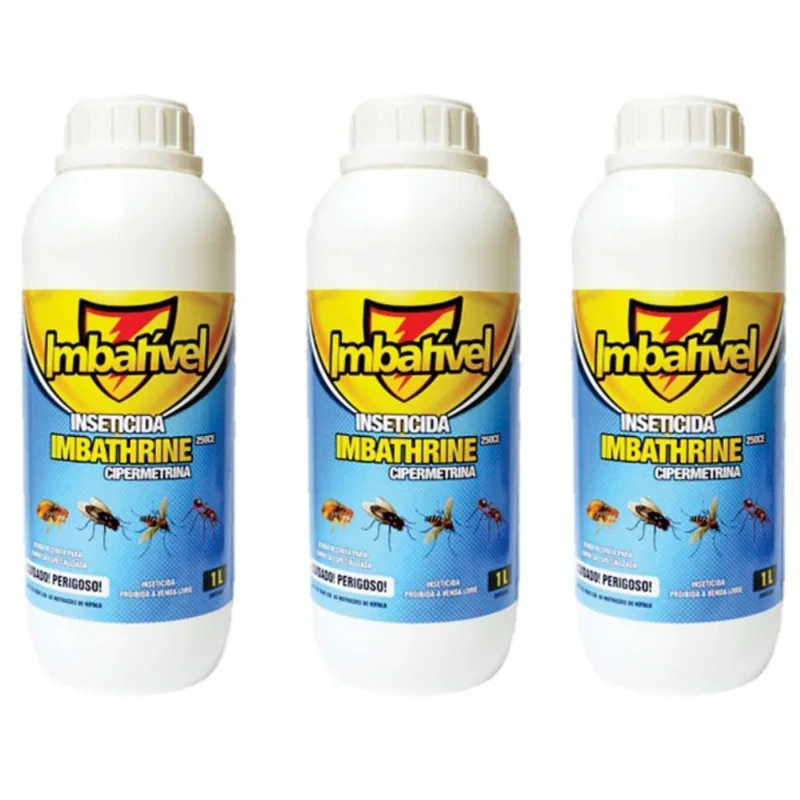 Kit 3 Litros Inseticida Imbathrine 250ce Concentração 25% De 1 Lt