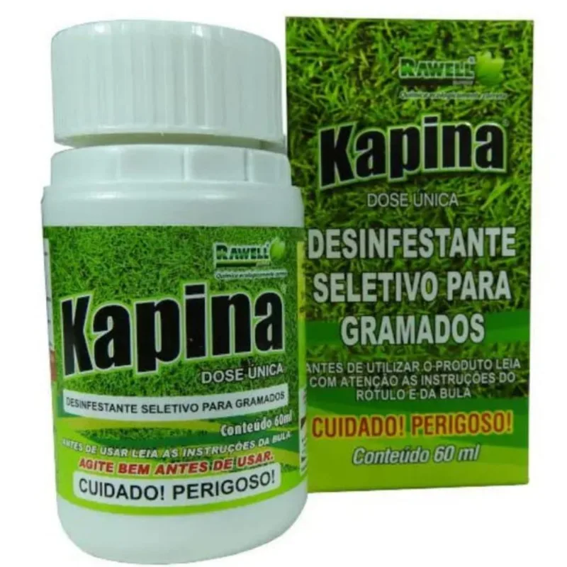 Desinfetante Eficaz Rawell Seletivo De Gramados Kapina 60 Ml Dose Única