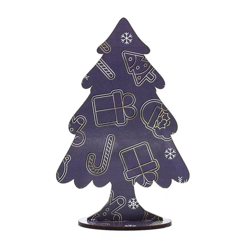 Arvore De Natal Pequena 50un Adesivado 10x15cm Fácil Montar