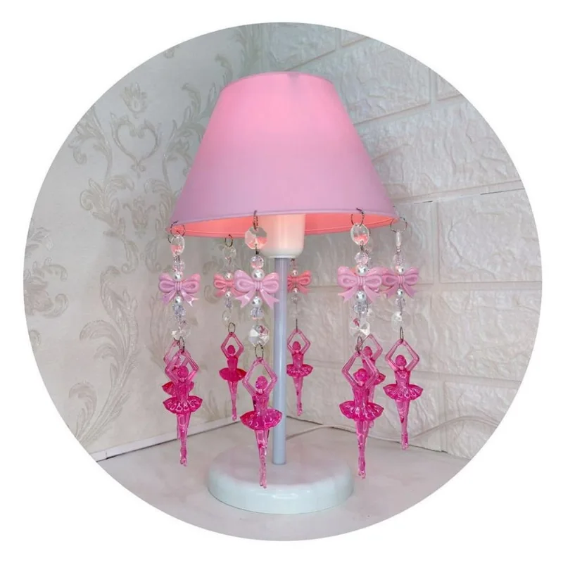 Luminária de Mesa Infantil Bailarinas Decorar Quarto de Bebê