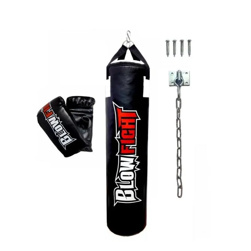 Saco De Boxe 90 Cm + Bate Saco + Suporte Blow Fight