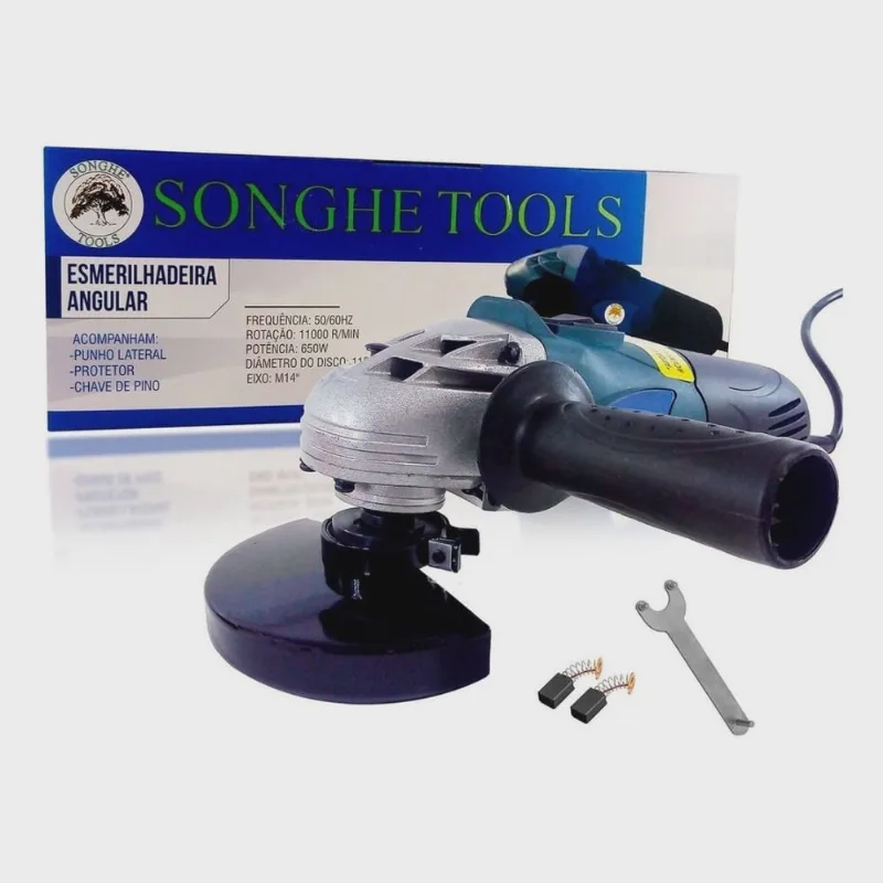 Esmerilhadeira 650w 110v Lixadeira Angular 650w Songhe Tools