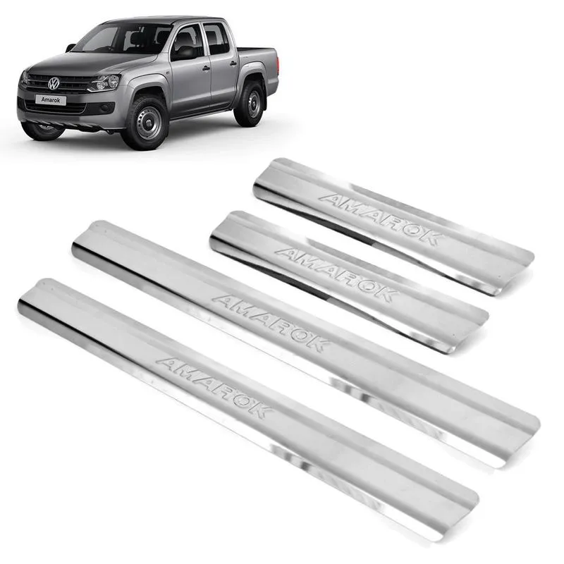Soleira Aço Inox 4 Portas Amarok Cabine Dupla Promoção 2021
