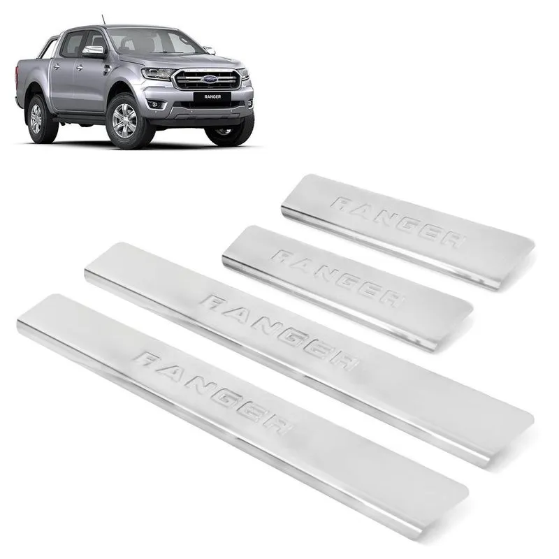 Soleira Aço Inox 4 Portas Ranger Cabine Dupla Promoção 2013