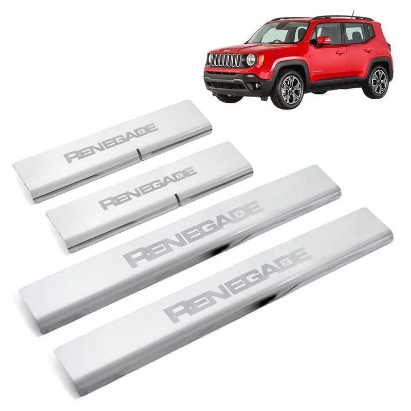 Soleira Aço Inox 4porta Gravada Laser Promoção Renegade 2020