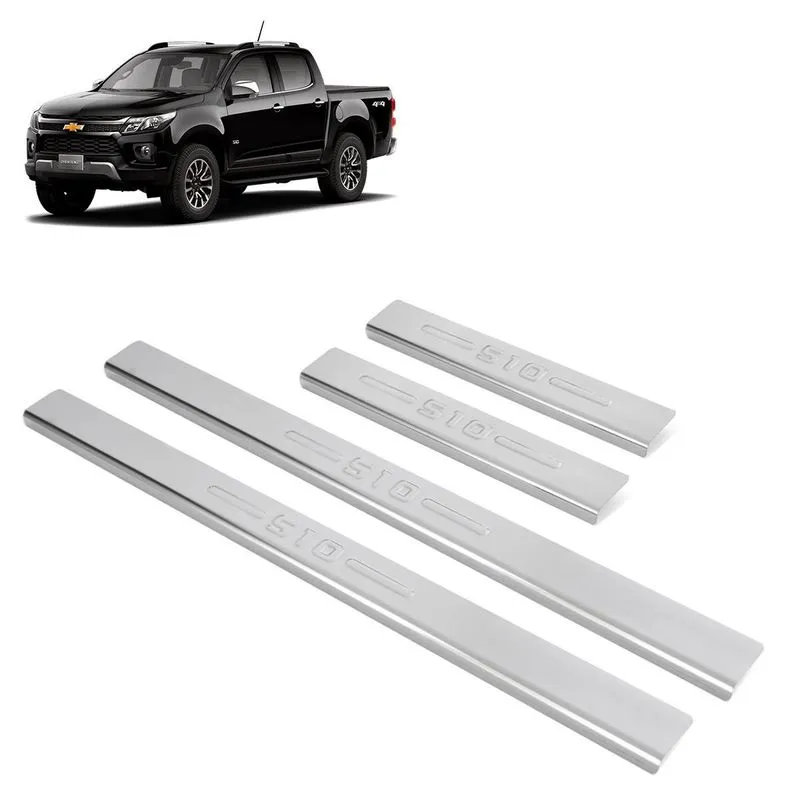 Soleira Aço Inox 4 Porta Promoção S10 Cabine Dupla 2018 2019