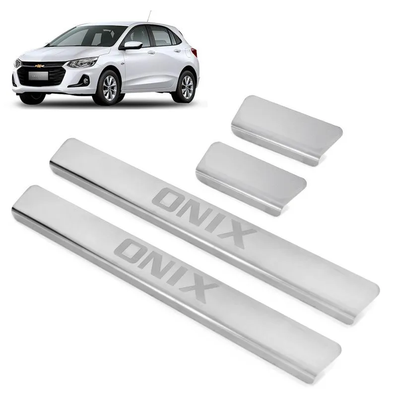 Soleira Inox Cromada 4 Portas Gravada Laser Onix 2020 2021