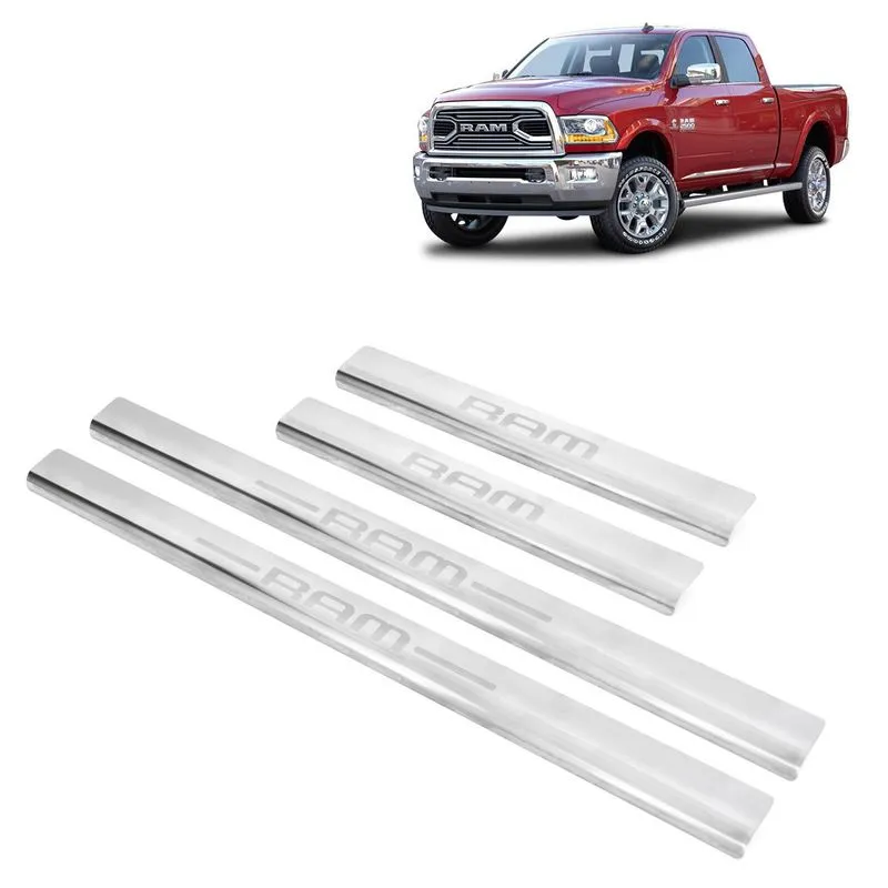 Soleira Aço Inox Gravada Laser Promoção Dodge Ram Dupla 2003