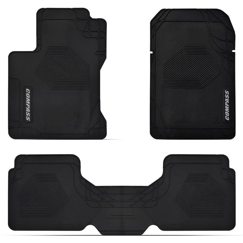 Tapete Borracha Antiderrapante Preto Jeep Compass 2016-2022