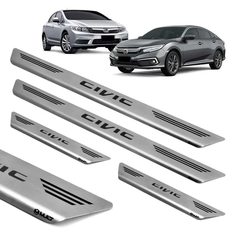 Soleira Aço Inox Escovado Porta Original Mult Civic 2018