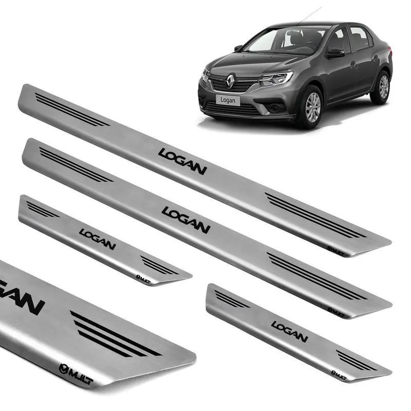 Soleira Aço Inox Escovado Porta Original Mult Logan 2021