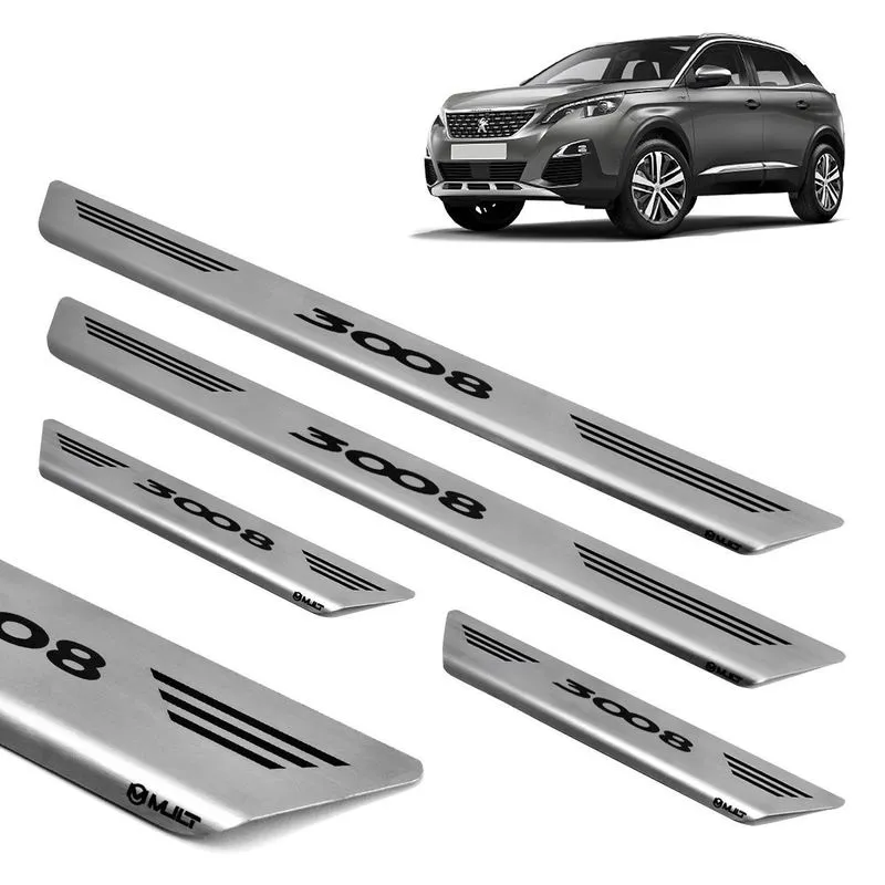 Soleira Inox Escovado Porta Original Mult Peugeot 3008 2013