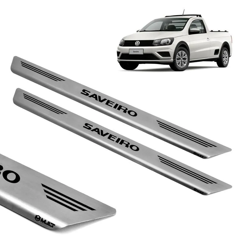 Soleira Inox Escovado 2 Porta Original Mult Saveiro 2020