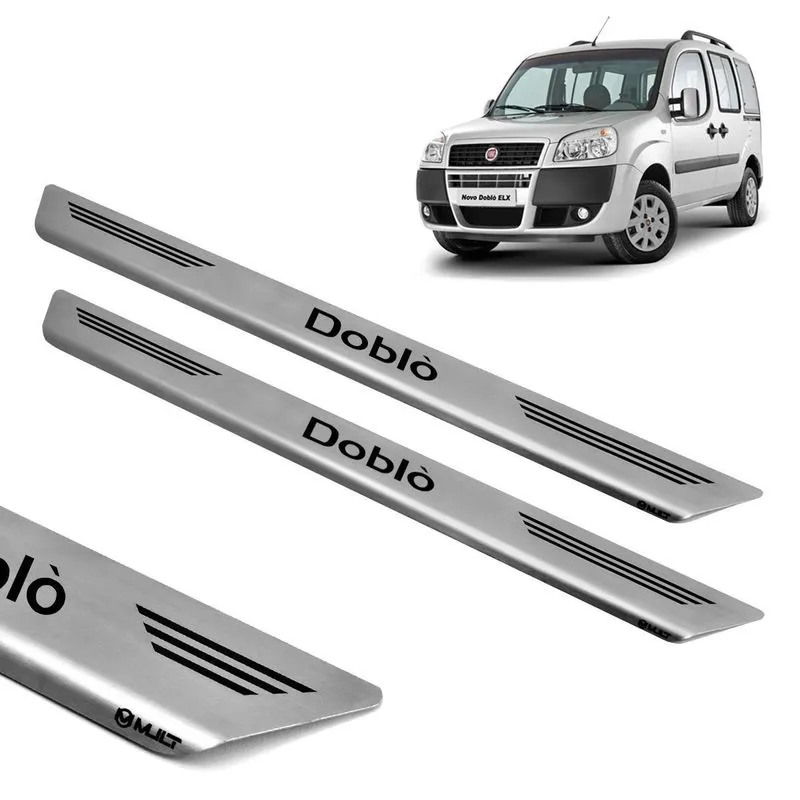 Soleira Inox Escovado 2 Porta Original Mult Doblo 2015 2016