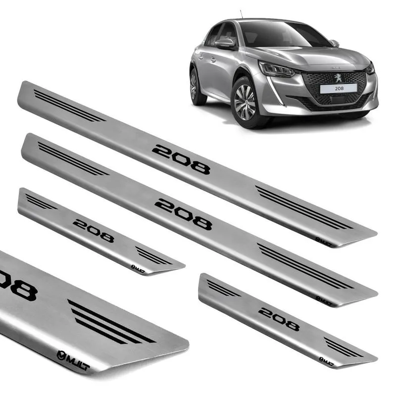 Soleira Inox Escovado Porta Original Mult Peugeot 208 2021