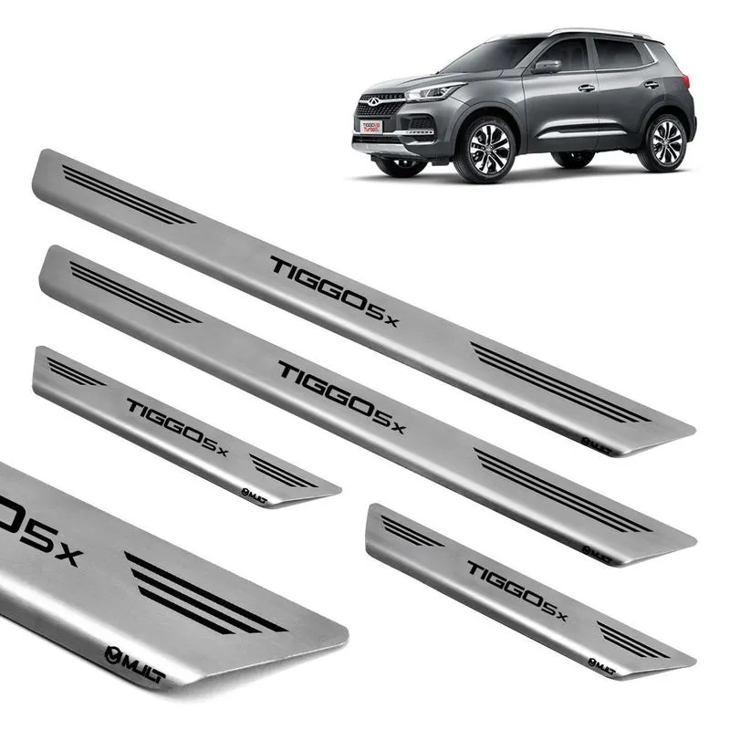 Soleira Aço Inox Escovado Porta Original Mult Tiggo 5x 2023
