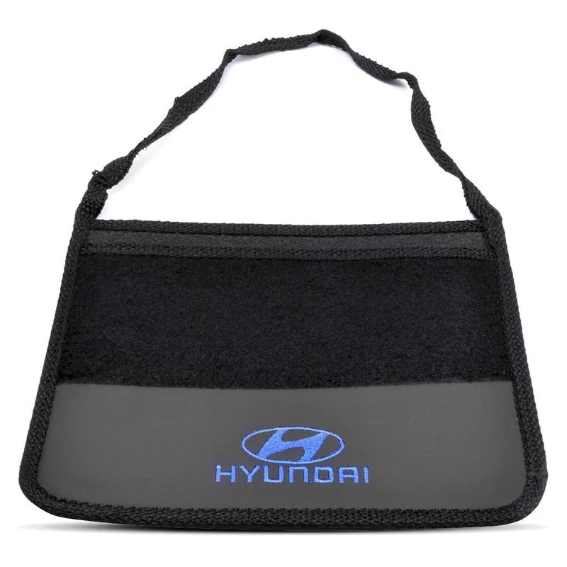 Porta Lixo Carro Preto Bordado Hyundai Azera 2008 2009 2010