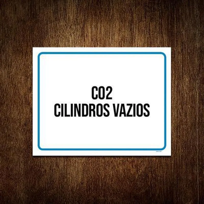 Placa Sinalização C02 Cilindros Vazios 18x23cm 5un