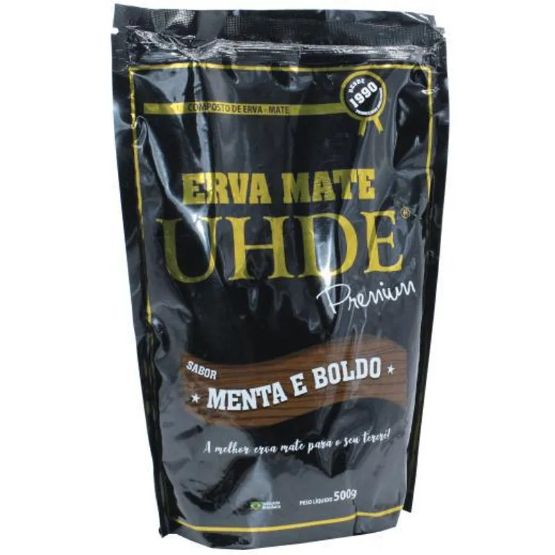 Erva Mate Para Terere Uhde Menta E Boldo Linha Premium 500g