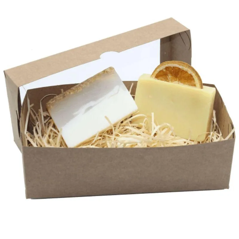 Kit 2 Sabonetes Artesanal C/ Aroma P/ Spa Hotel Glicerinado Modelo Laranja E Capim Limao
