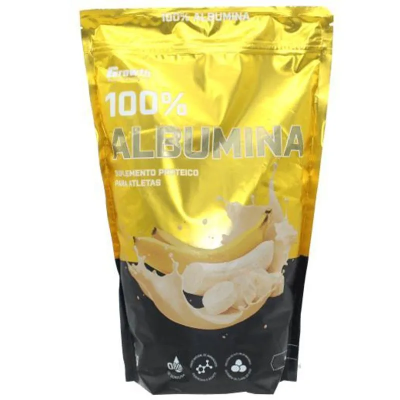 Albumina 100% Growth 1kg Ganho Massa Muscular Fonte Proteina