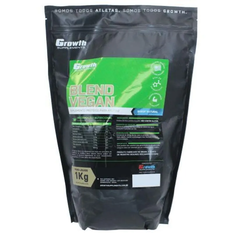 Blend Vegan Growth 1kg Suplemento Fonte De Proteina Vegana N