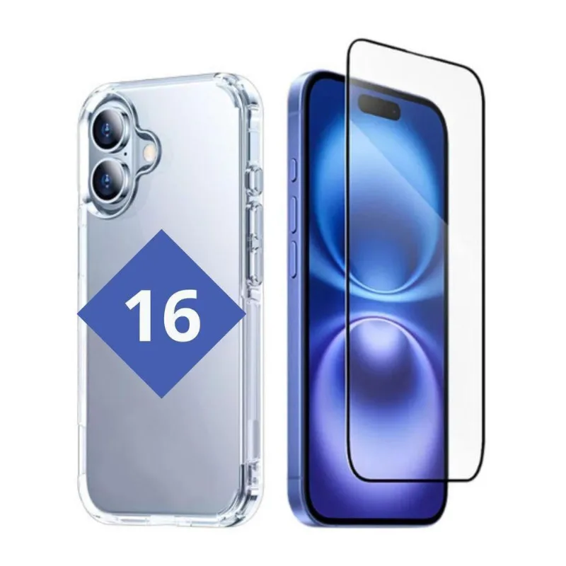 Capinha Para Iphone 16 E Película Cerâmica 3d Tela Toda