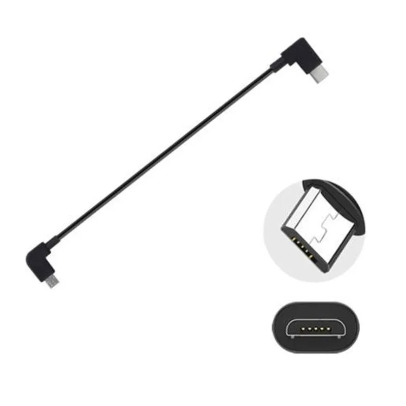 Cabo Dados Controle Drone Tipo C Micro Usb Dji Mini Air 2