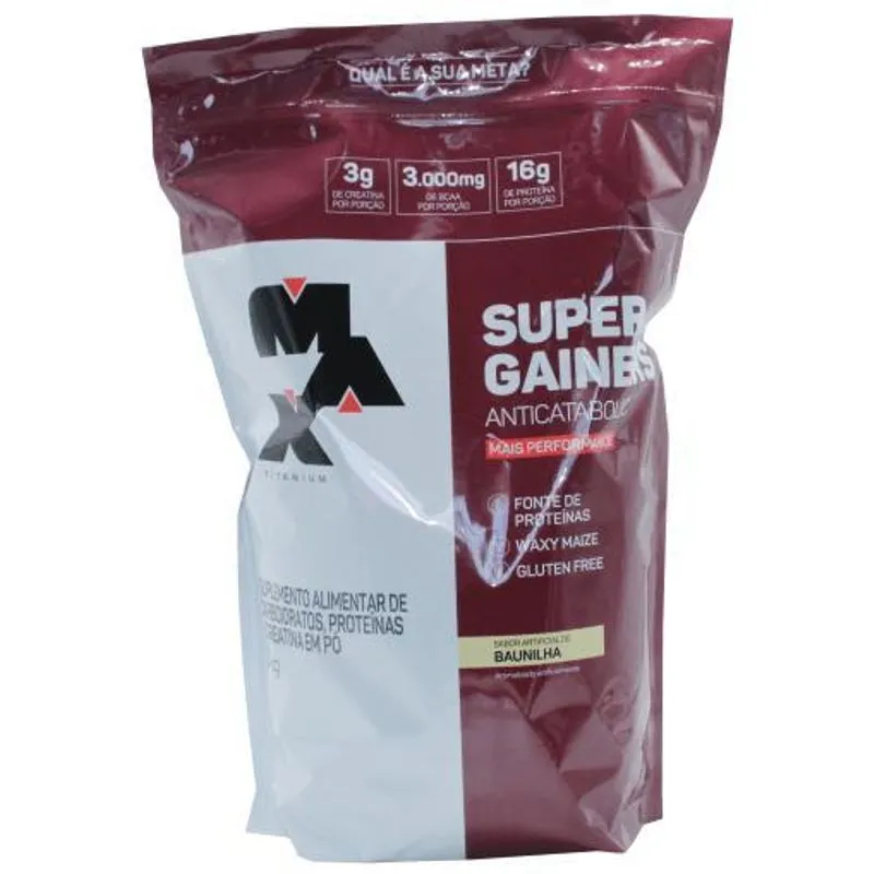 Super Gainers Anticatabolico Sabor Baunilha Max Titanium 3kg